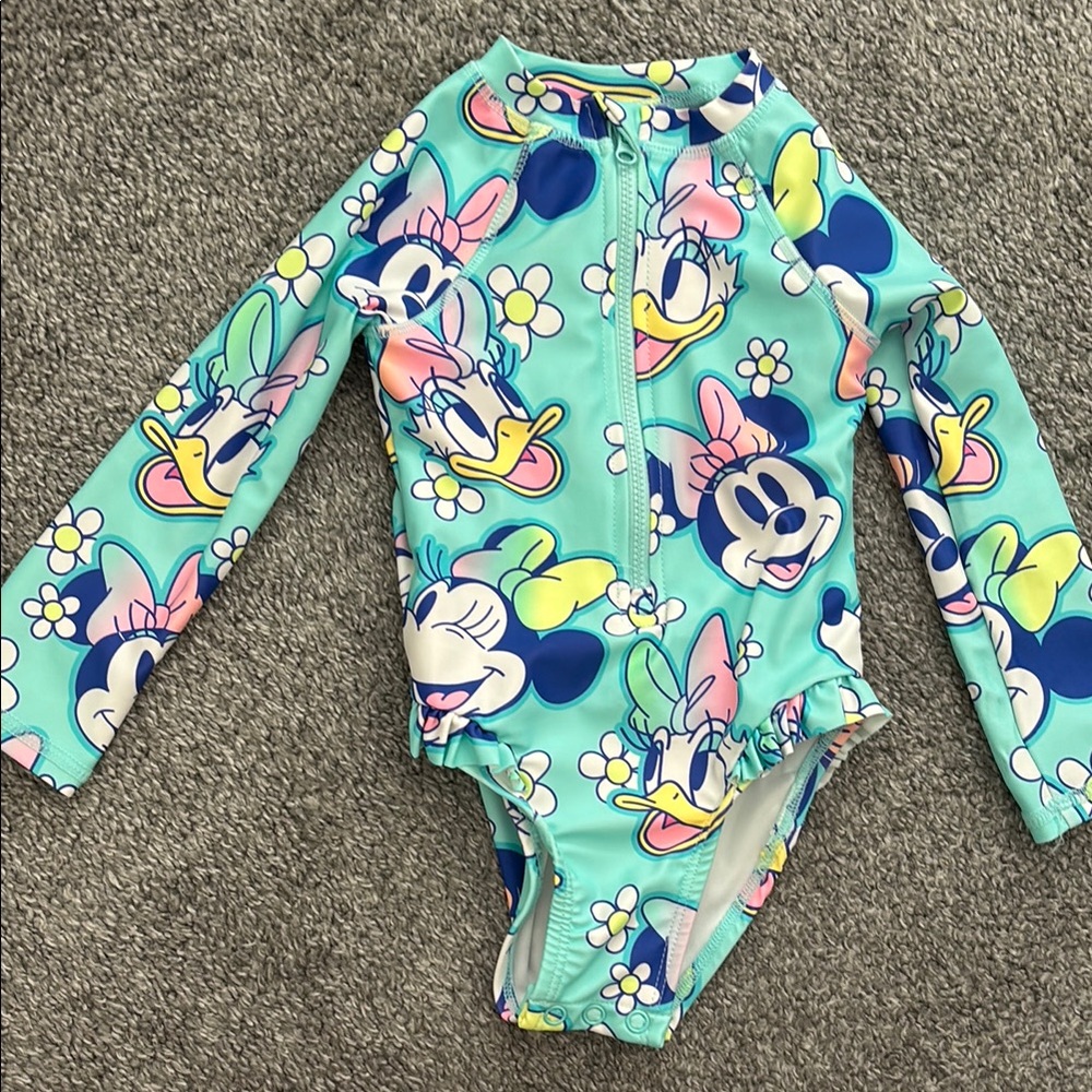 Disney Kids Swimwear - Blue Minnie Mouse Swimsuit